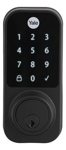 Fechadura digital Yale, fechadura digital Ydd120, preta, cor direita/esquerda, aço inoxidável preto