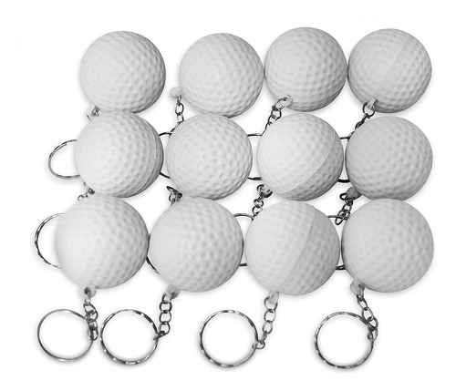 12 Pack Golf Ball White Keychains For Kids Party Favors...