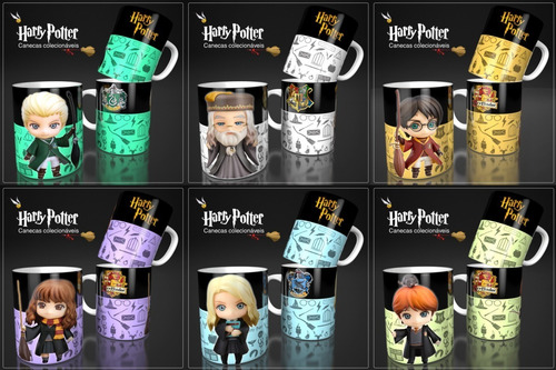 6 Artes Canecas Harry Potter Arquivos Sublimação Png