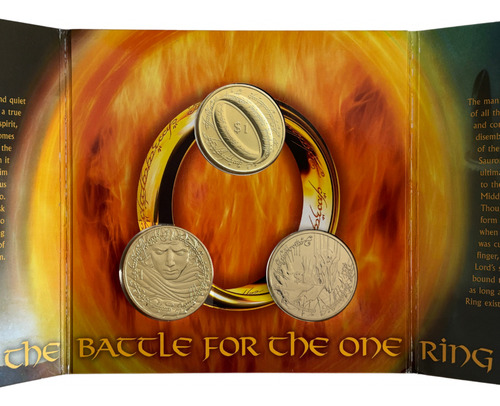 3 Moedas Oficiais O Senhor Dos Anéis 2003 Nova Zelândia