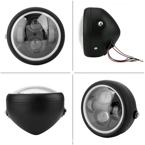 Faro Led De Estilo Retro Universal Para Motocicleta, Brillan