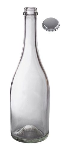 Botella Vidrio Transparente 750cc Licor Gin C/corona29mm X24