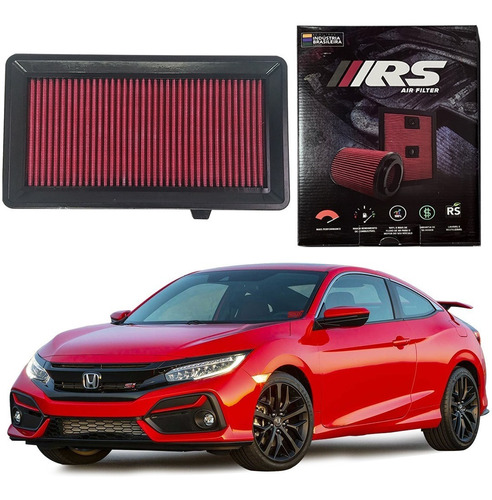 Filtro Ar Esportivo Inbox Honda Civic Si Coupe 2018 Rs