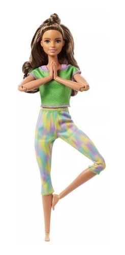 Imagem 4 de 10 de Barbie Feita Para Mexer Morena Roupa Verde Ms