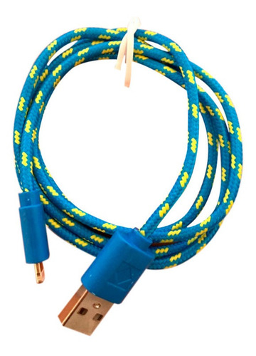 Cable Usb Textil Para Iphon 5 /ipd  Blue  Dbipht21bl 