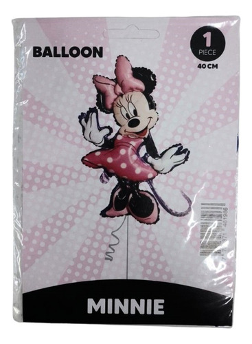 Globo Corporeo Metalizado Minnie Mouse 40 Cm Color Unico