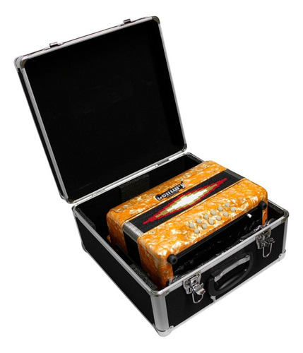 Century C3012fana Acordeón 31 Botones 12 Bajos Naranja Msi Color Amarillo