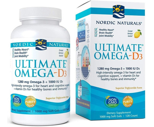 Ultimate Omega-d3 1280 Mg Omega3+1000 Ui Vitamina D3 120 Cap