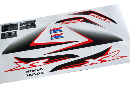 Kit De Calcos Completo Honda Xr 150 - Moto Blanca Laminadas!