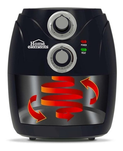 Imagen 2 de 5 de Freidora De Aire Marca Home Elements 1,8 Litros Heaf-516n