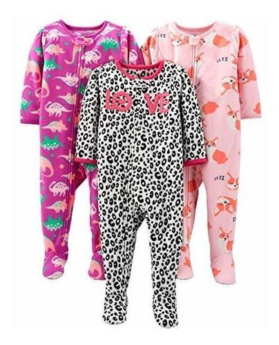 Set De 3 Pijamas Para Niña Talla 24 Meses Diseño Surtido