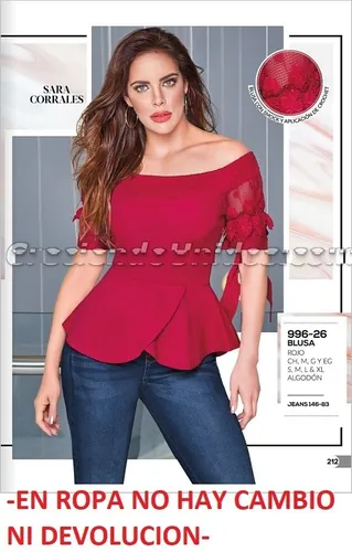 Blusa Cklass 996 26 Rojo Outlet saldos Mchn