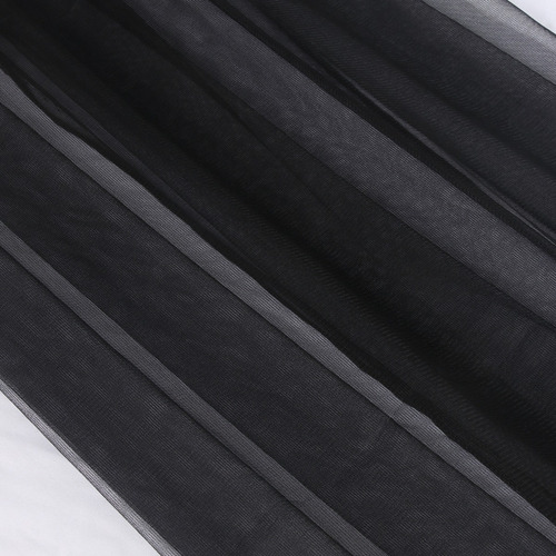 1.6*3m Rollos De Tela Organza Cortina De Decoración De Boda Color Negro