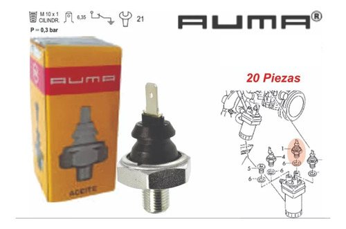 20 Bulbos Presion Aceite Motor Vw Atlantic 1.8l 1985-1987