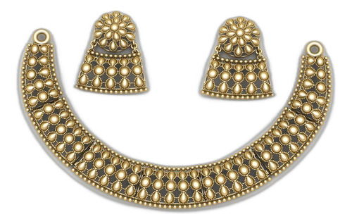 Deslumbrante Juego De Collar Y Aretes De Novia