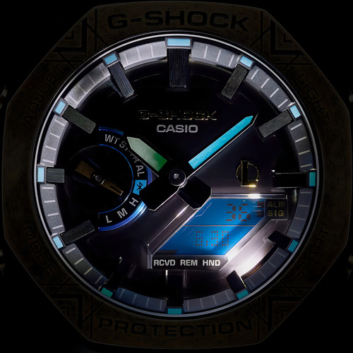 Reloj Casio Gshock Gm-b2100ll-1a League Of Legends Malla Plateado Bisel Plateado Fondo Gris Oscuro