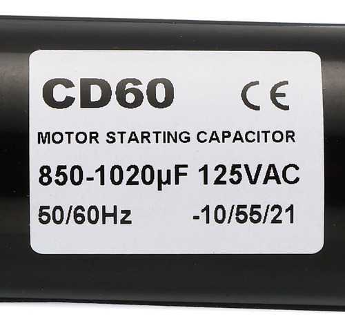 Ts Condensador De Arranque De Motor, 850-1020uf/mfd 125v