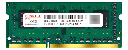 Memória De Notebook Puskill 8gb Ddr3l 12800s 1600mhz