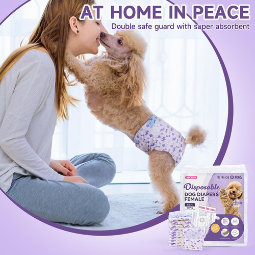 Panales Desechables Para Perros Micooyo Para Mujer, Panales
