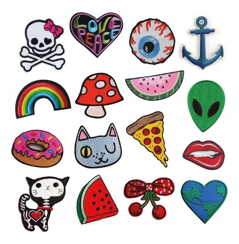 10 Parches Bordados Apliques Para Ropa Moda Estilo MercadoLibre