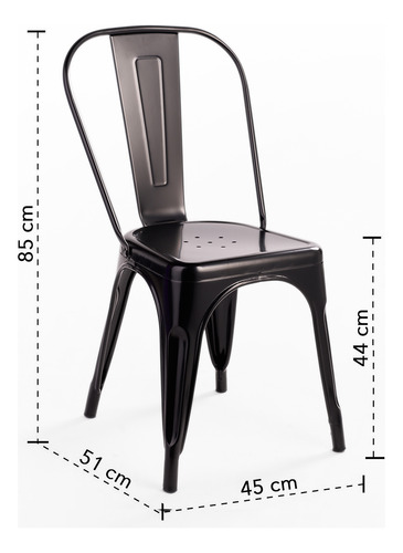 Silla De Bar Metal Tolix