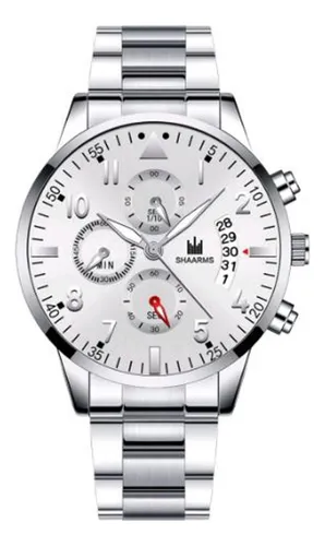 Reloj Shaarms de acero inoxidable para hombre elegante y fiable