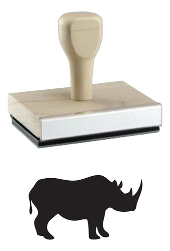 Sello Goma Rhino Madera Animal 1 X 2 