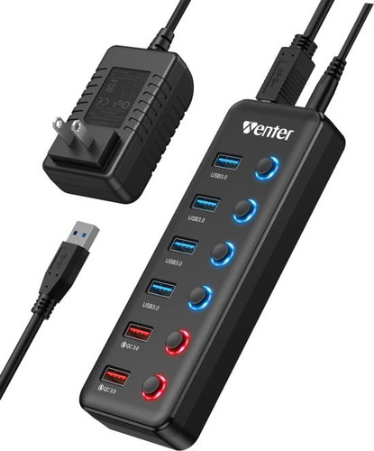 Concentrador Usb Alimentado, Divisor De Concentrador Usb 3.0