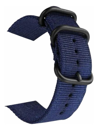Pulseira Nylon Force Compatível Smartwatch Ultra Max Bw25 Cor Azul Escuro 38 A 49mm