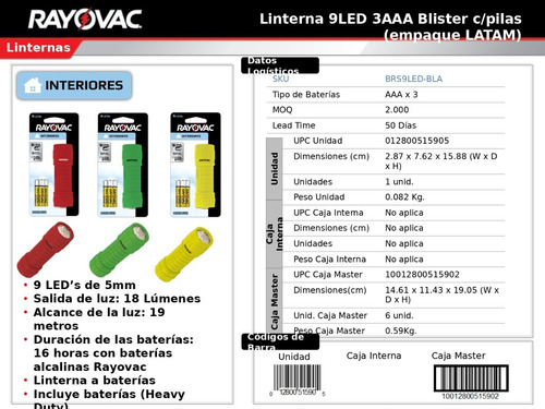 Imagem 3 de 4 de 04 Lanternas Interiores 9 Leds Rayovac