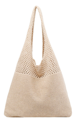 Bolsa De Mano De Playa Retro Tejida A Crochet Para Niñas