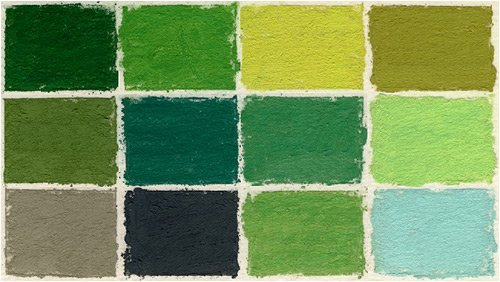 Diane Townsend Terrage Suave Pastels- Juego 12 Tono Verde