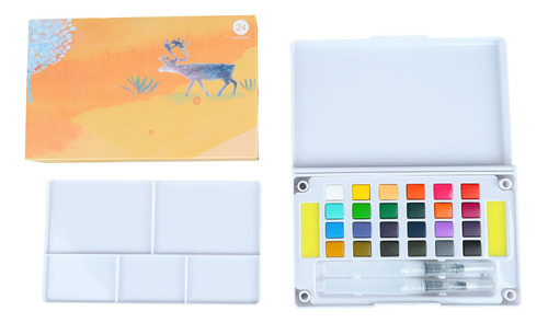 Set De Pintura De Acuarela De 24 Colores Con Paleta Para Adu