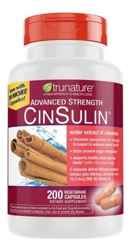 Cinsulin Advance Cinsulina + Vitamina D Extracto Canela 200c Sabor Neutro