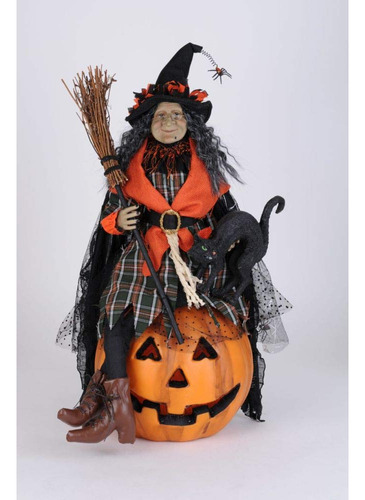 Figura De Bruja Ida Iluminada, Ideal Halloween.