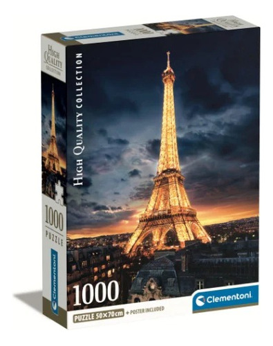 Puzzle Clementoni 1000 Piezas Compact Torre Eiffel