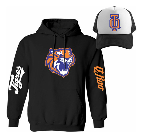 Kit De Sudadera + Gorra Sublimada Mod Tigres De Quintana Roo