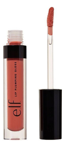Lip Gloss E.l.f. Lip Plumping Glos Brillo Labial 2.7 Ml. Acabado Brillante Color Mocha Twist