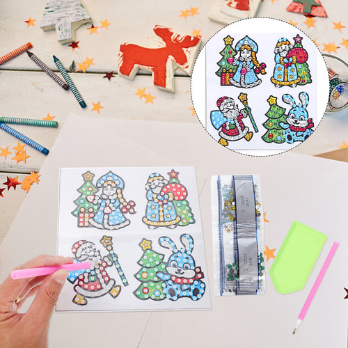 Pegatinas Navideñas Para Nevera Con Diseño De Animales, 2 Ju