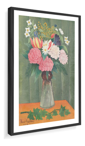 Quadro Decorativo Rousseau Flores No Vaso 50x70