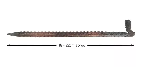 Alcayata Artesanal De Varilla 3/8 , 18cm-22cm Hechiza