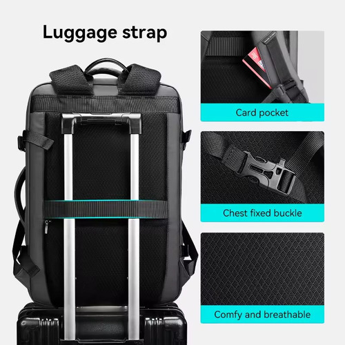 Mochila Mala Viagem Executiva Expansível 45l Usb Mark Ryden Cinza-escuro Fosco