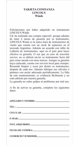 Imagen 6 de 8 de Trompeta Lincoln Dorada Con Boquilla Y Estuche