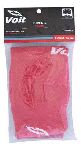 Calcetas De Fútbol Voit Color Rojo, Talla 21-25