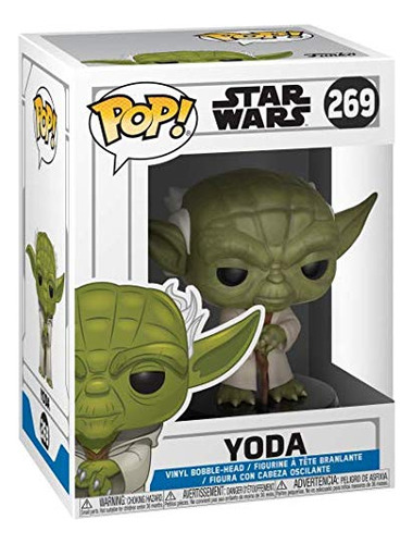 Figura De Acción Funko Pop! Star Wars: Clone Wars Yoda Con C