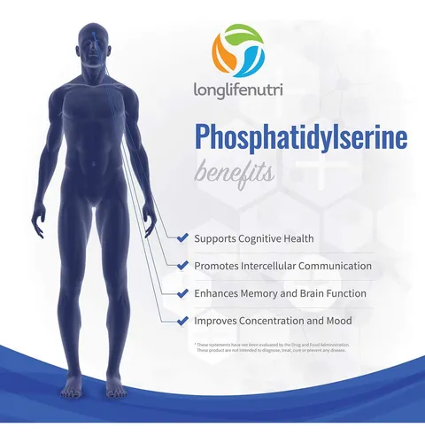 Longlifenutri Fosfatidilserina Pura 500 Mg, Suplemento Para Fortalecer La Memoria, 180 Cápsulas Veganas