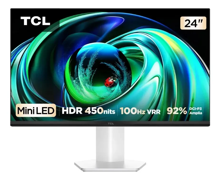 Monitor Tcl 24 Mini Led 24g54 Fhd 100hz Blanco