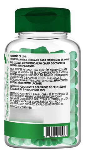 Astaxantina 6mg 3 Potes 60 Caps 4 Health - Formula Importada