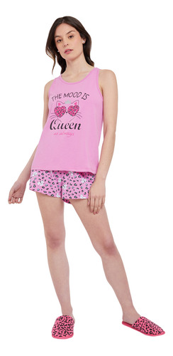 Pijama Print Fucsia Mujer Fashion's Park