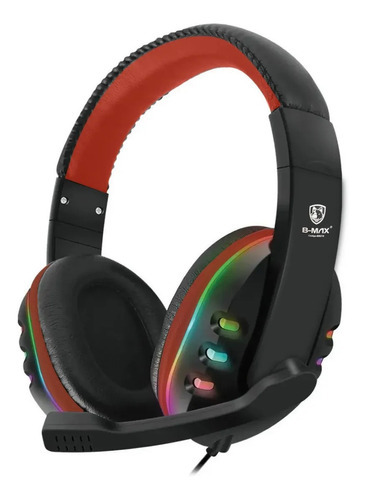 Headset Gamer Com Microfone E Fone P2 Compatível Xbox One Ps4 Pc Mobile Vermelho RGB